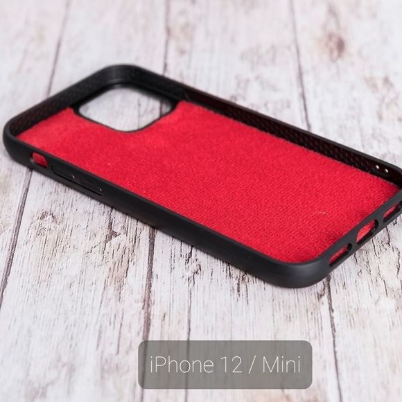 iPhone 12/Mini Premium Leather Wallet Case Red - Picture 6 of 12